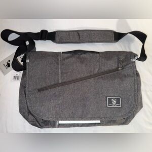 OWS Gray Crossbody Messenger Bag Travel Laptop Shoulder Bag New With Tag